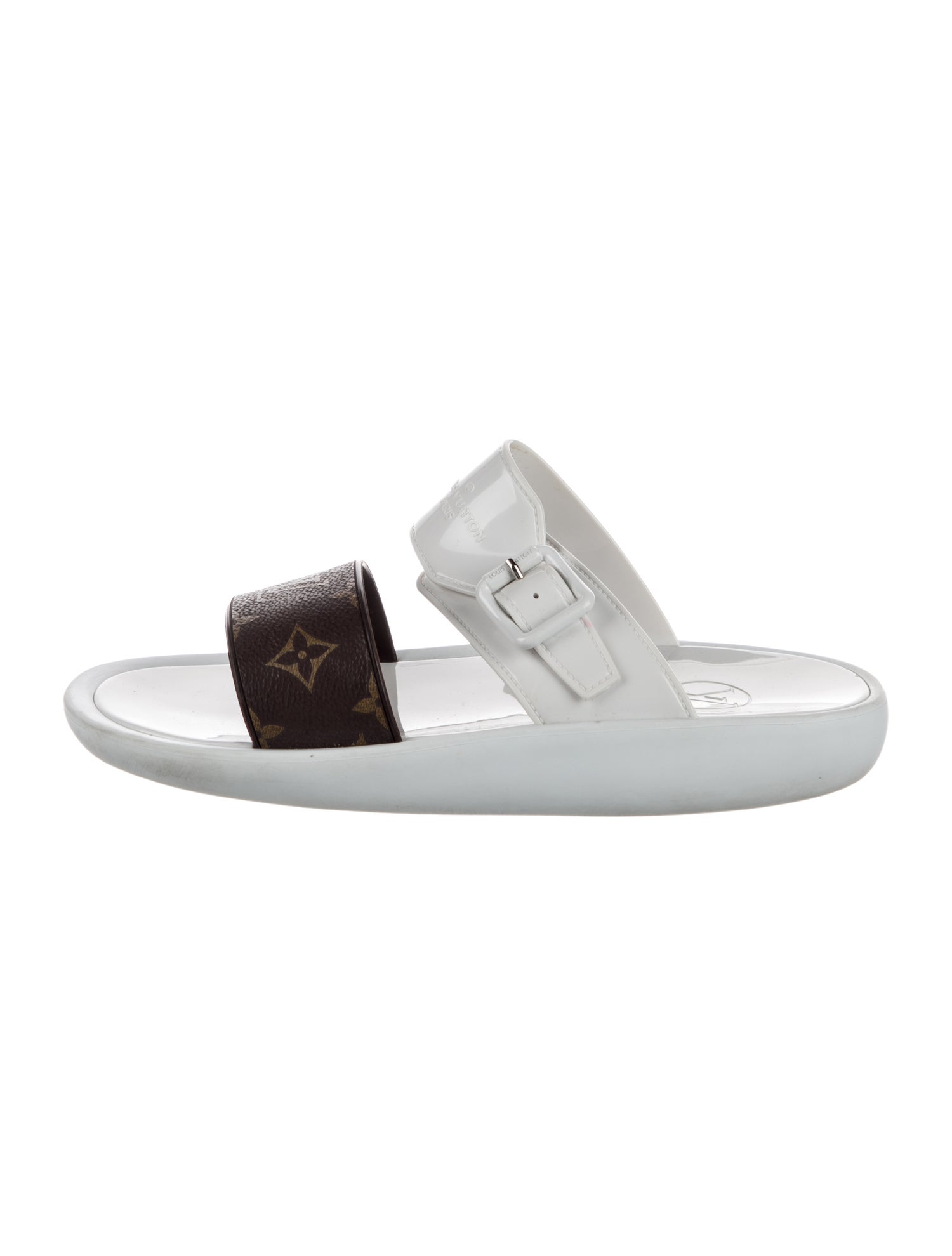 Louis Vuitton LV Monogram Leather Slides