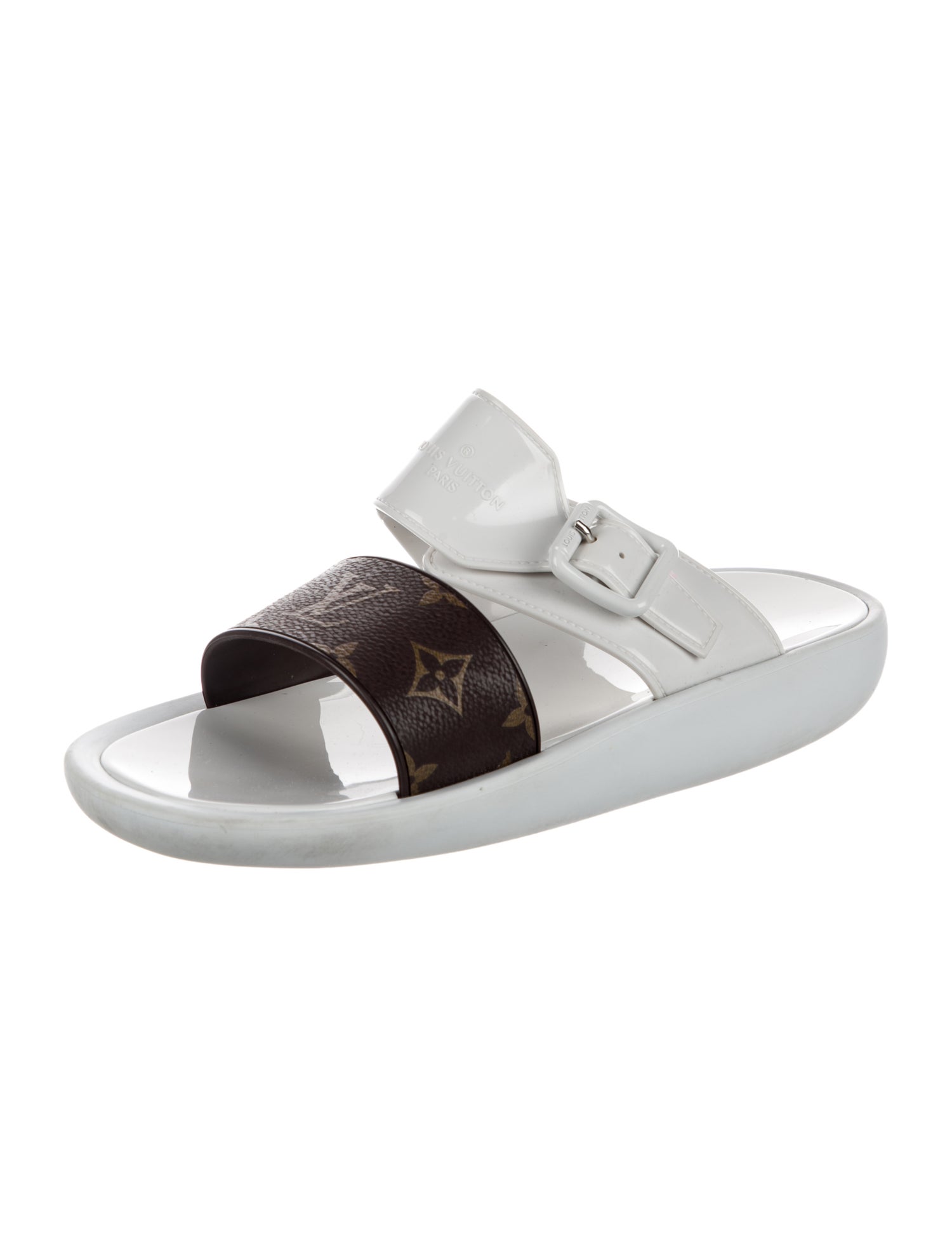 Louis Vuitton LV Monogram Leather Slides