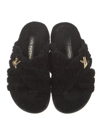 Louis Vuitton Faux Fur Slides