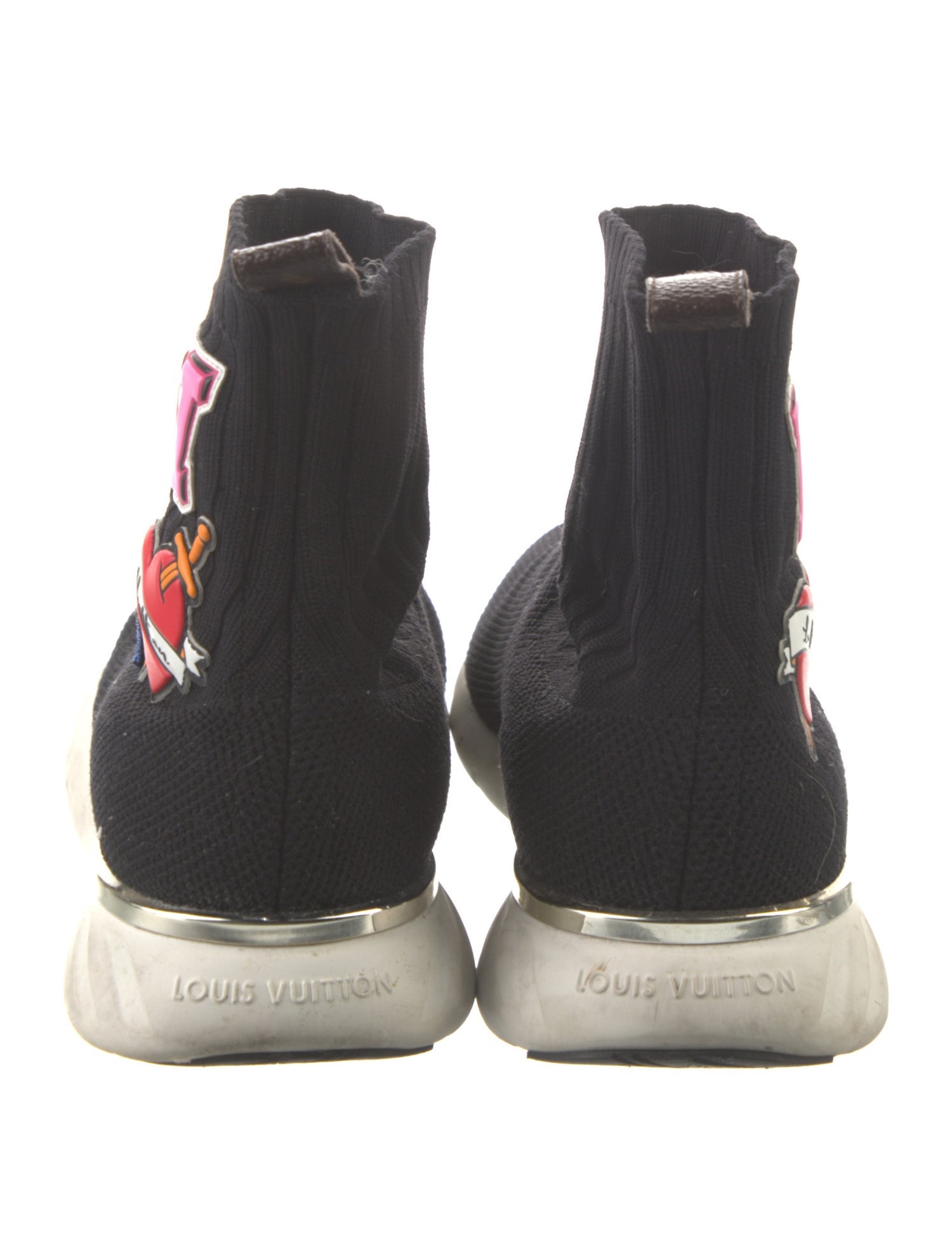 Louis Vuitton LV Monogram Embroidered Accent Sock Sneakers