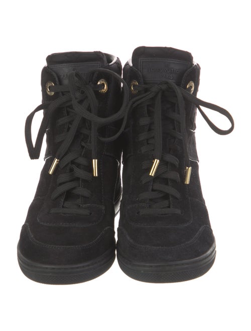Louis Vuitton LV Monogram Suede Wedge Sneakers