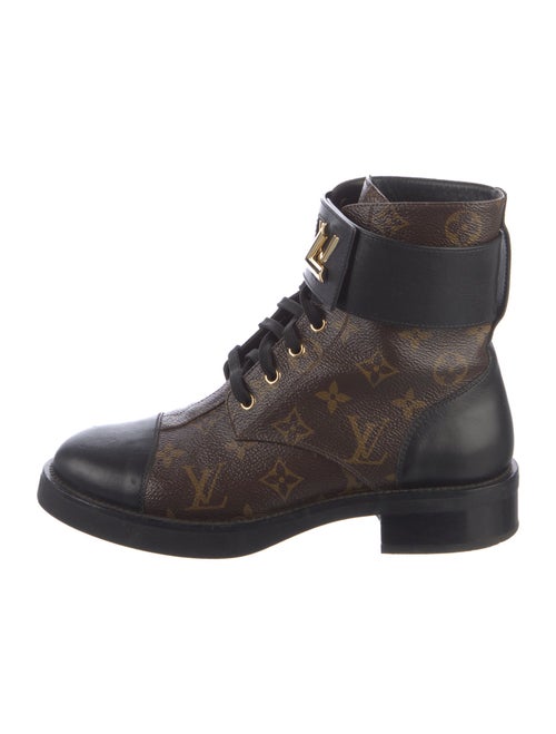 Louis Vuitton Monogram Pattern Combat Boots