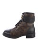 Louis Vuitton Monogram Pattern Combat Boots
