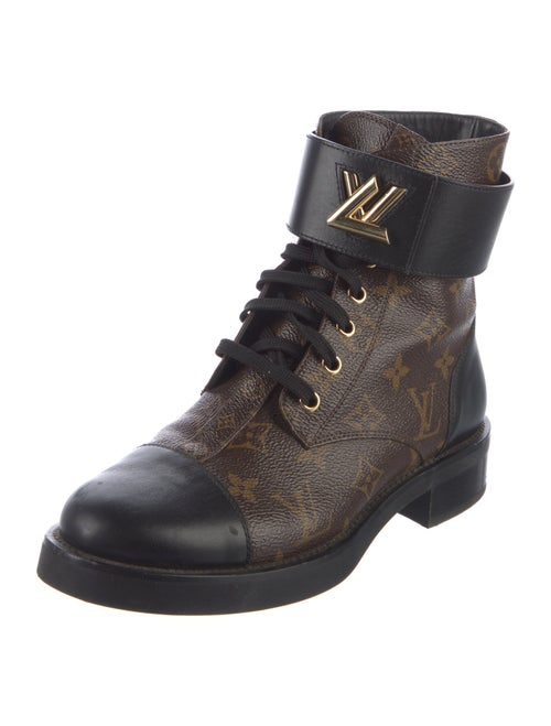 Louis Vuitton Monogram Pattern Combat Boots