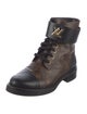 Louis Vuitton Monogram Pattern Combat Boots