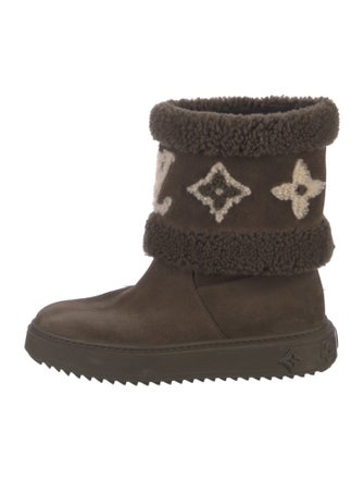 Louis Vuitton Monogram Giant Pattern Suede Boots