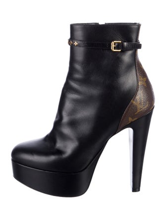 Louis Vuitton Monogram Pattern Leather Boots
