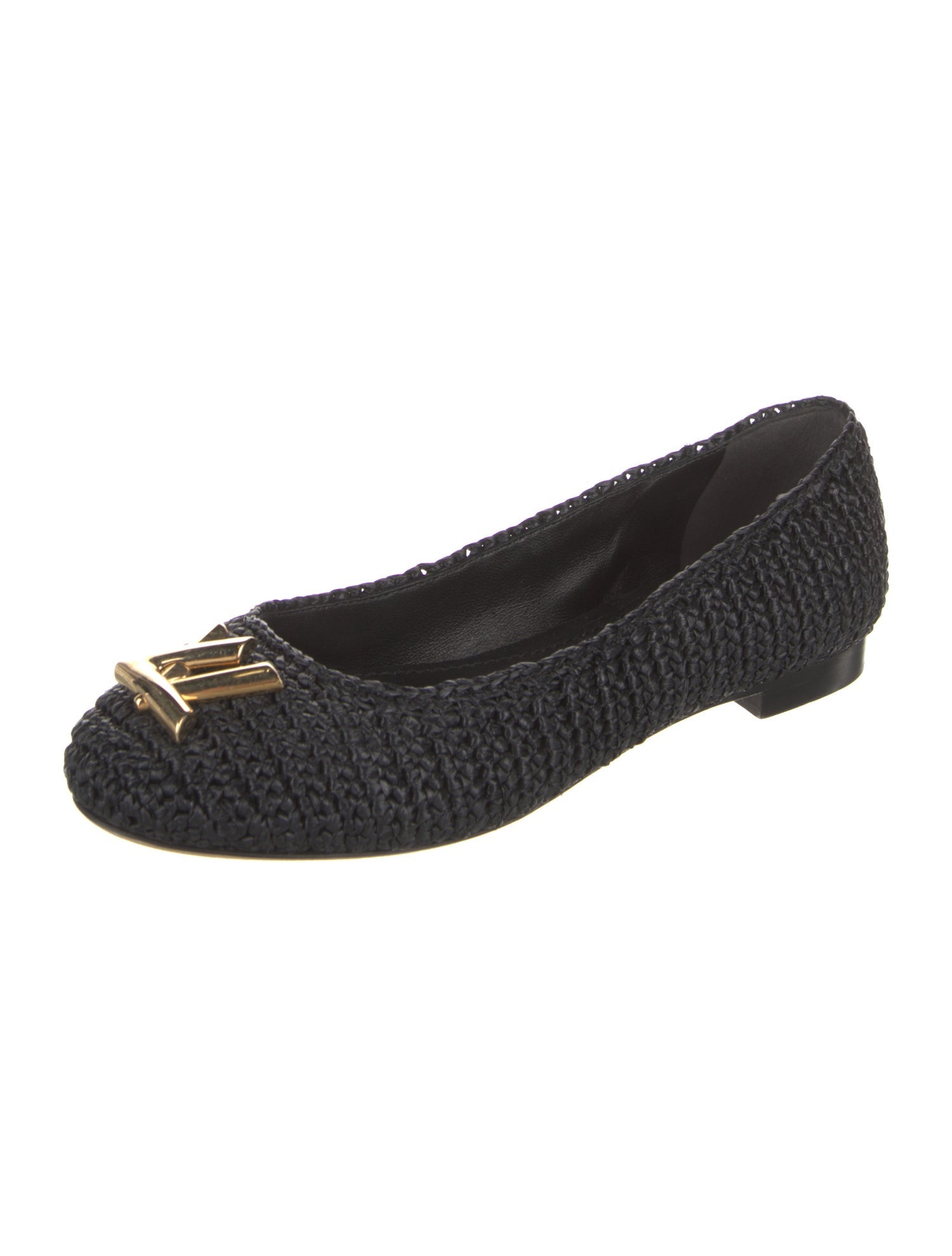 Louis Vuitton Straw Ballet Flats