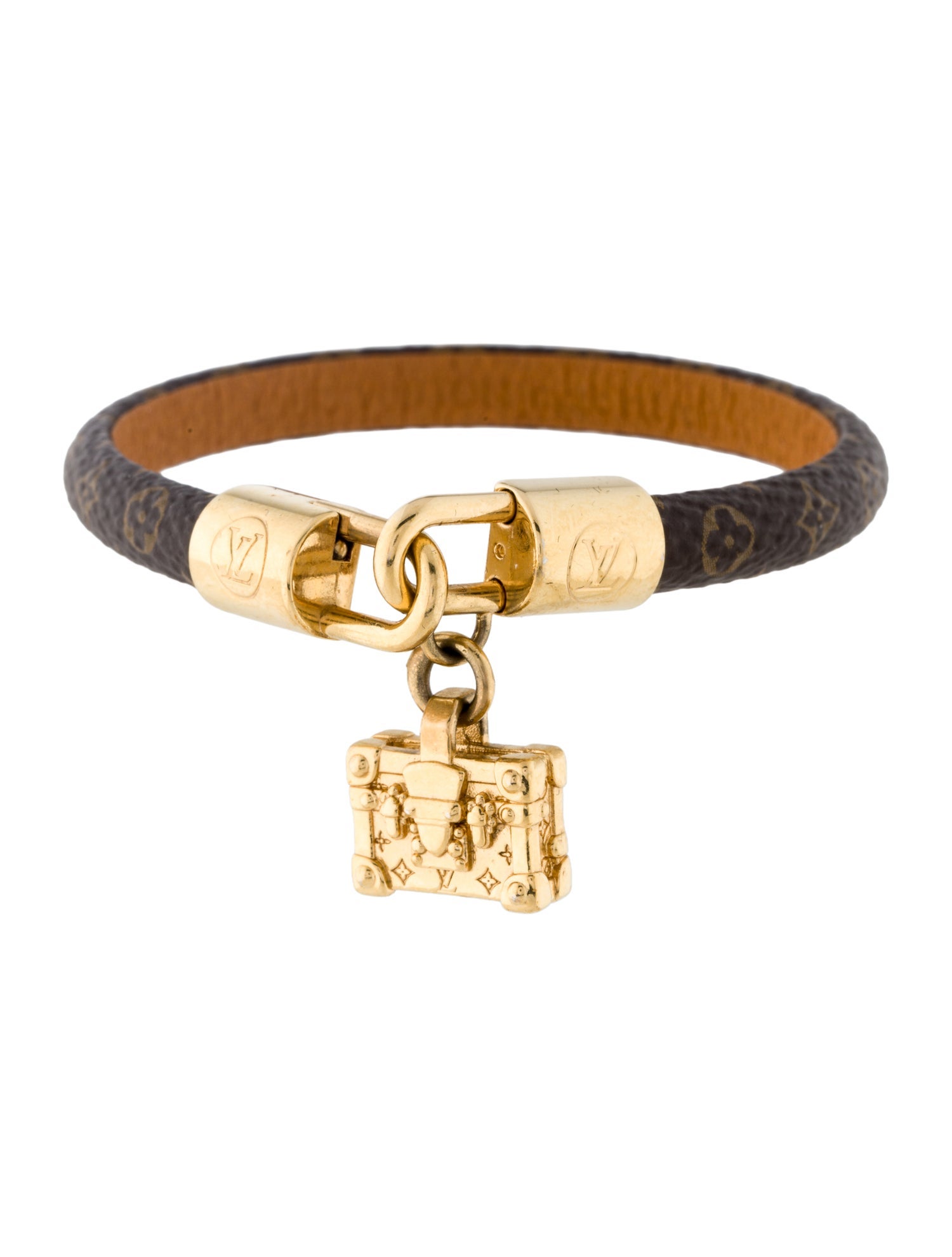 Louis Vuitton Leather Petite Malle Charm Bracelet