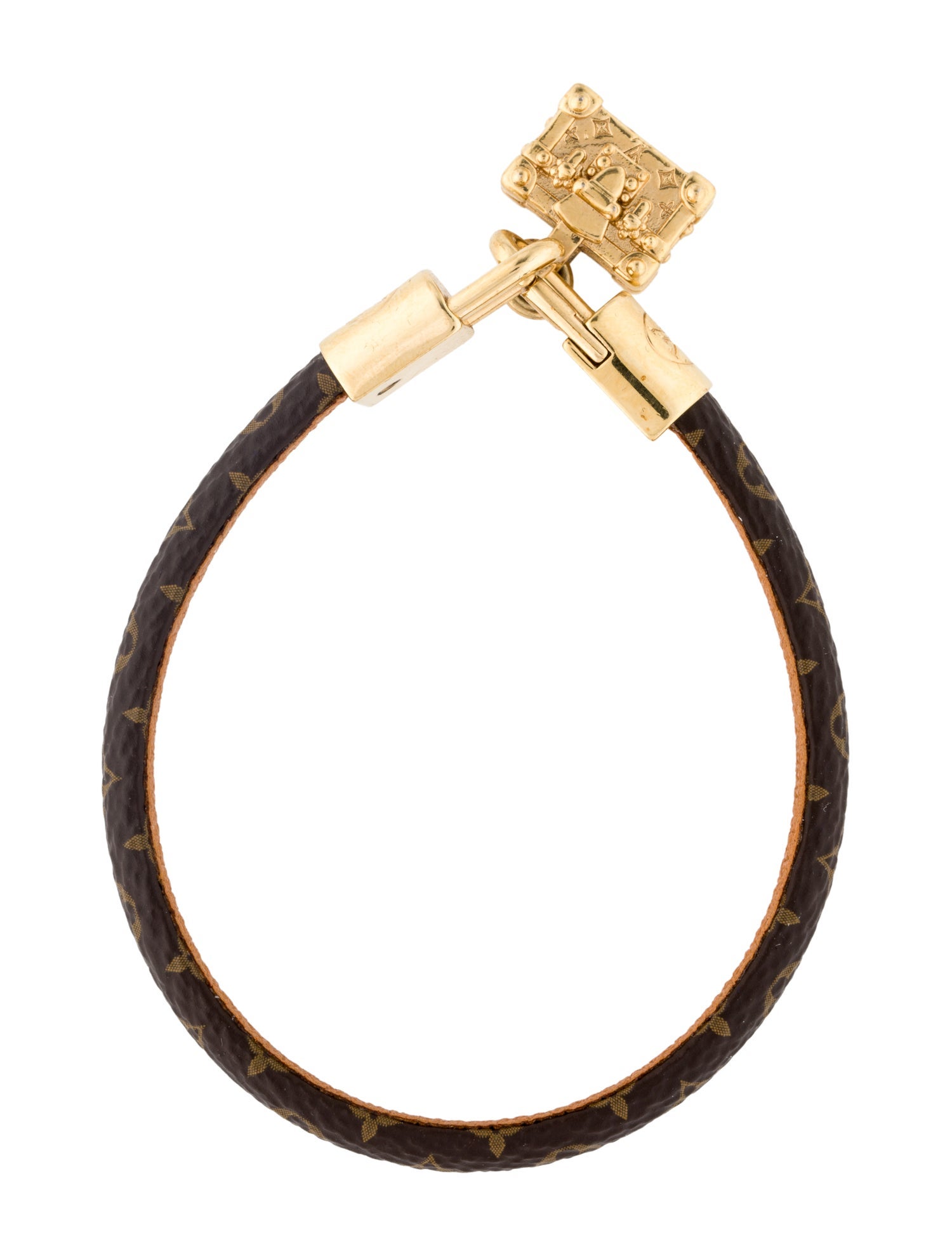 Louis Vuitton Leather Petite Malle Charm Bracelet