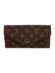 Louis Vuitton LV Monogram Coated Canvas Sarah Wallet