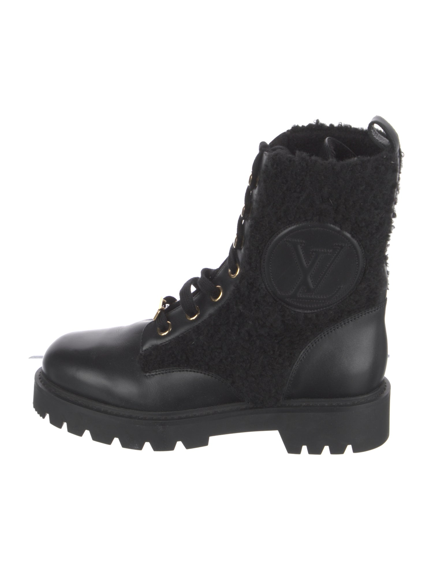 Louis Vuitton LV Monogram Leather Combat Boots