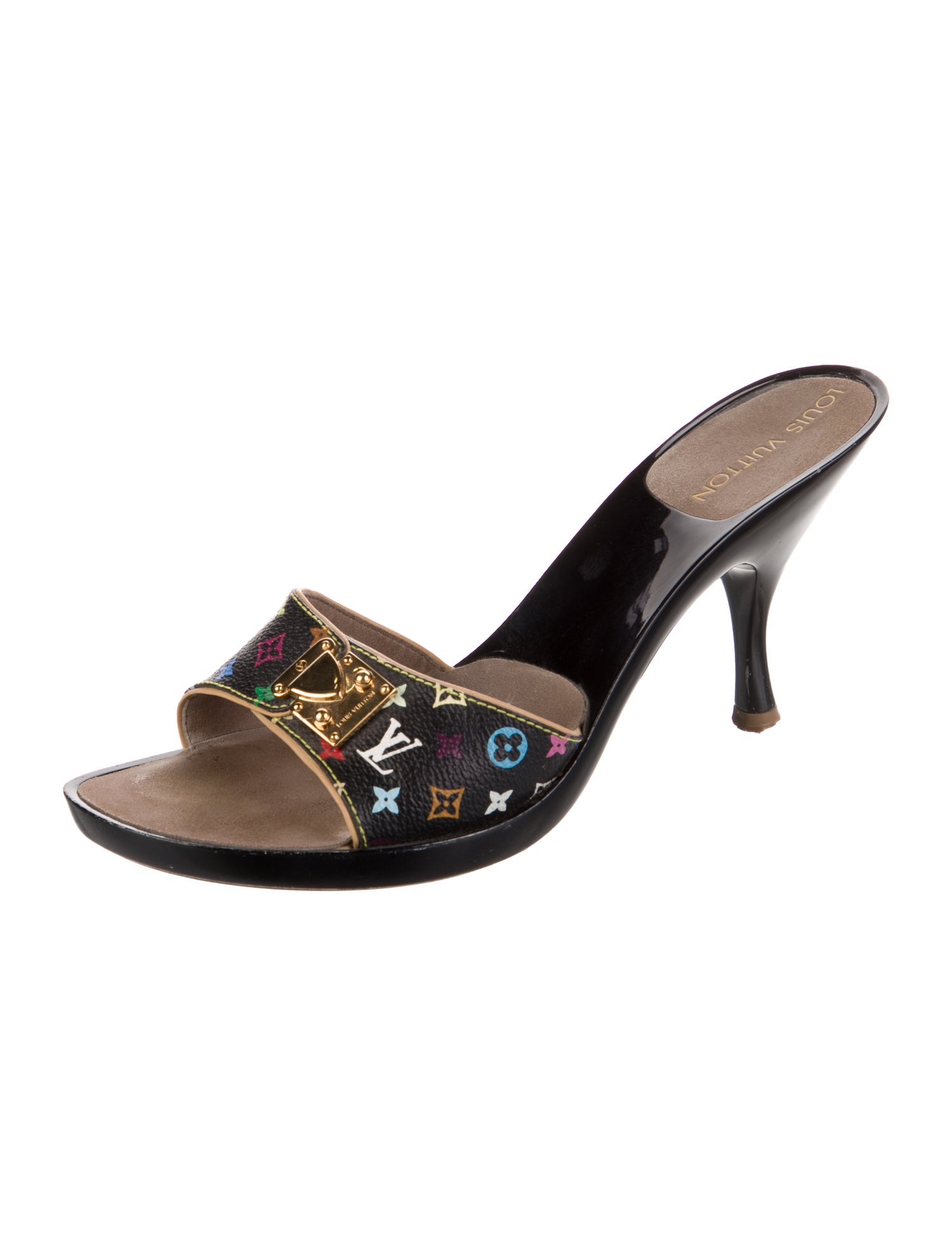 Louis Vuitton Multicolore Monogram Pattern Slides