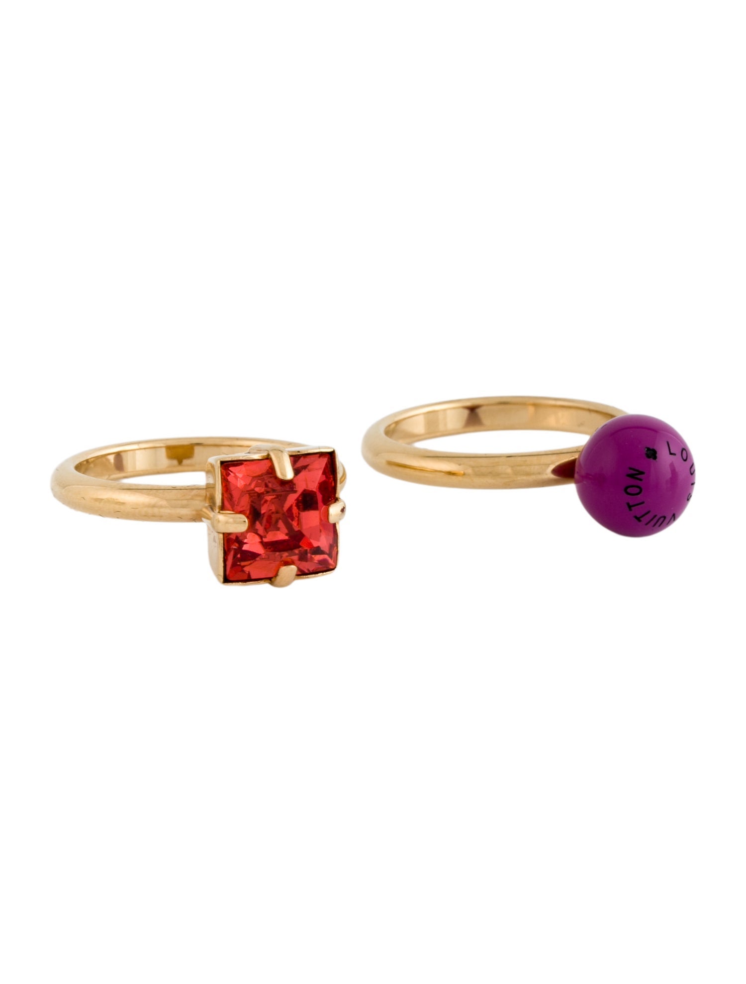 Louis Vuitton Resin & Crystal Cosmopolitan Ring Set of 2