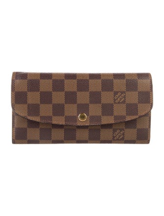 Louis Vuitton Damier Ebene Pattern Coated Canvas Emilie Wallet