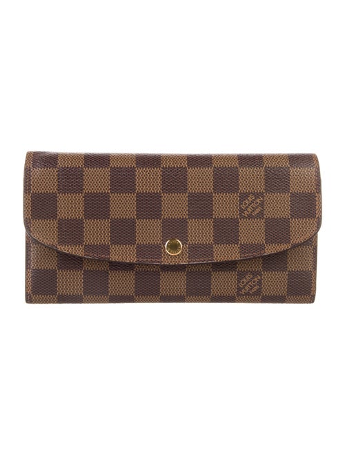 Louis Vuitton Damier Ebene Pattern Coated Canvas Emilie Wallet