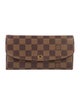 Louis Vuitton Damier Ebene Pattern Coated Canvas Emilie Wallet