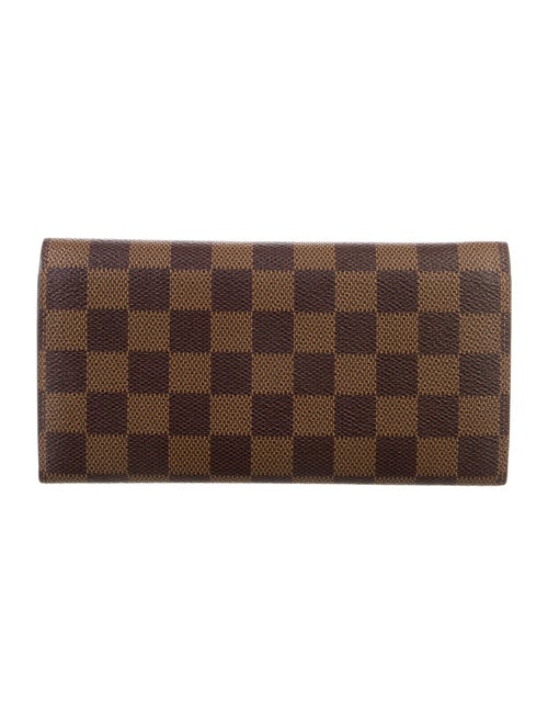 Louis Vuitton Damier Ebene Pattern Coated Canvas Emilie Wallet
