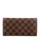 Louis Vuitton Damier Ebene Pattern Coated Canvas Emilie Wallet