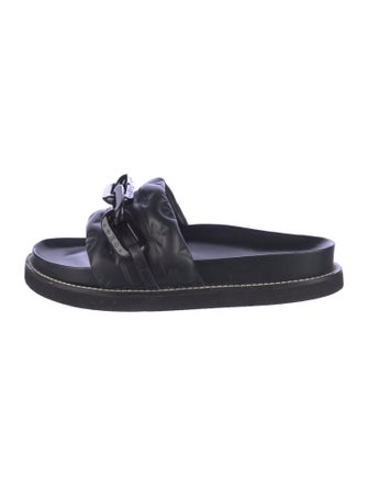 Louis Vuitton LV Monogram Leather Slides