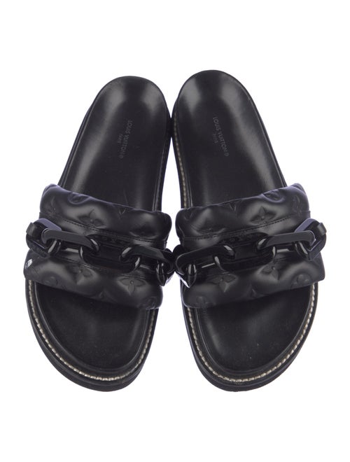 Louis Vuitton LV Monogram Leather Slides