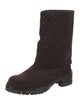 Louis Vuitton LV Monogram Suede Moto Boots