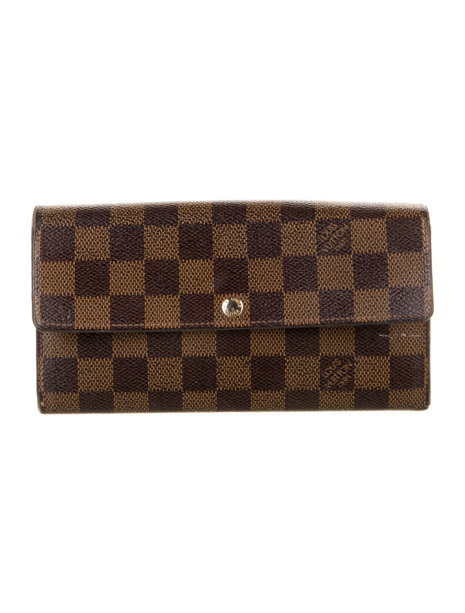 Louis Vuitton 2012 Damier Ebene Pattern Sarah Wallet