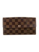 Louis Vuitton 2012 Damier Ebene Pattern Sarah Wallet