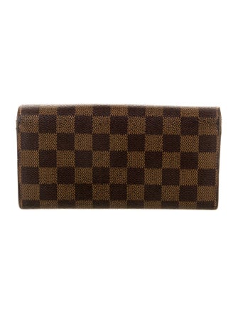 Louis Vuitton 2012 Damier Ebene Pattern Sarah Wallet