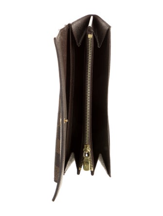 Louis Vuitton 2012 Damier Ebene Pattern Sarah Wallet