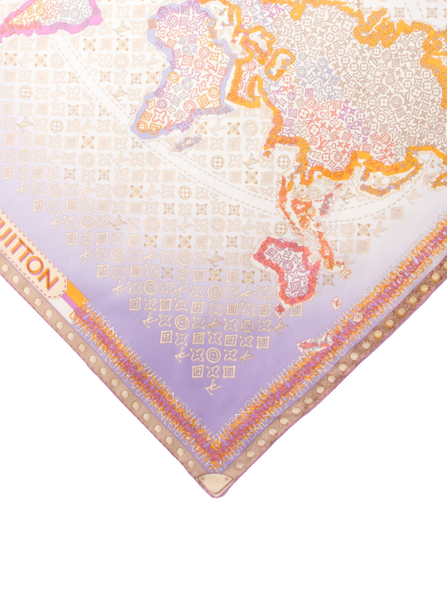 Louis Vuitton World Map Silk Scarf