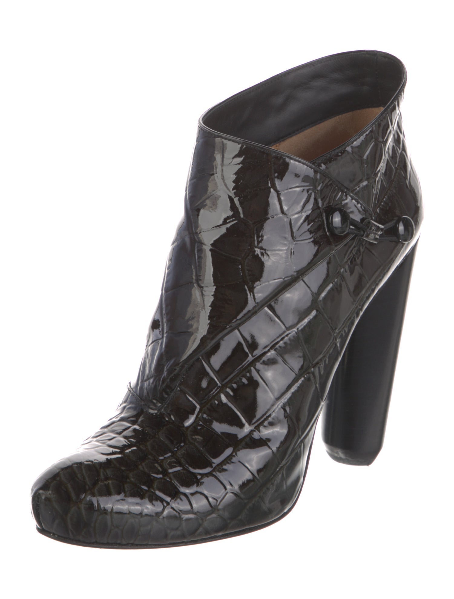 Louis Vuitton Embossed Patent Leather Boots