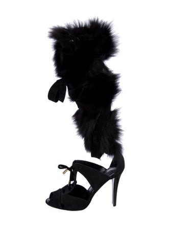 Louis Vuitton Suede Lace-Up Boots