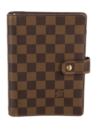 Louis Vuitton Damier Ebene Medium Ring Agenda Cover