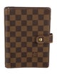 Louis Vuitton Damier Ebene Medium Ring Agenda Cover