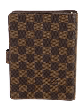 Louis Vuitton Damier Ebene Medium Ring Agenda Cover