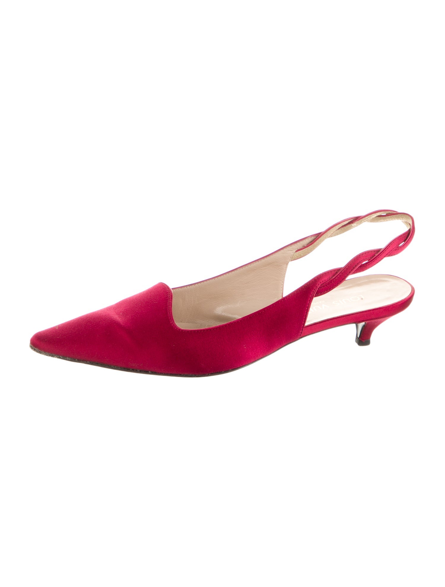 Louis Vuitton Satin Slingback Pumps