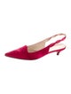 Louis Vuitton Satin Slingback Pumps