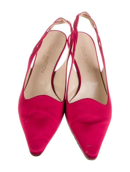 Louis Vuitton Satin Slingback Pumps