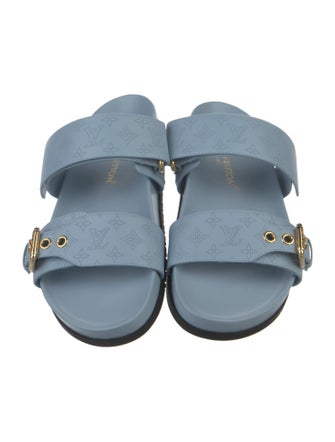 Louis Vuitton LV Monogram Leather Slides
