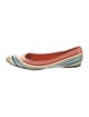 Louis Vuitton Leather Striped Ballet Flats