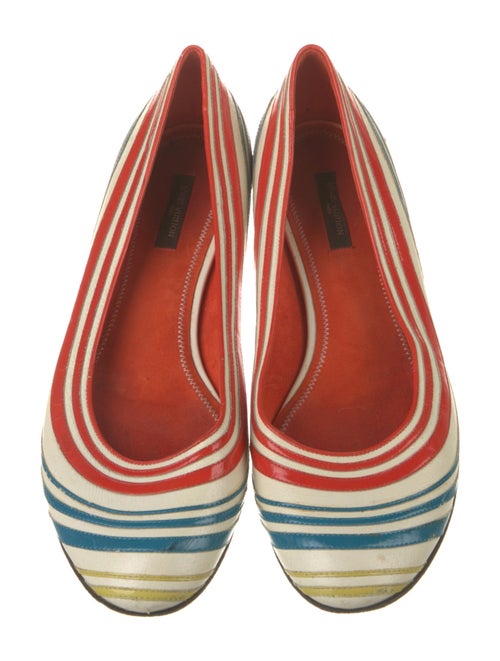 Louis Vuitton Leather Striped Ballet Flats