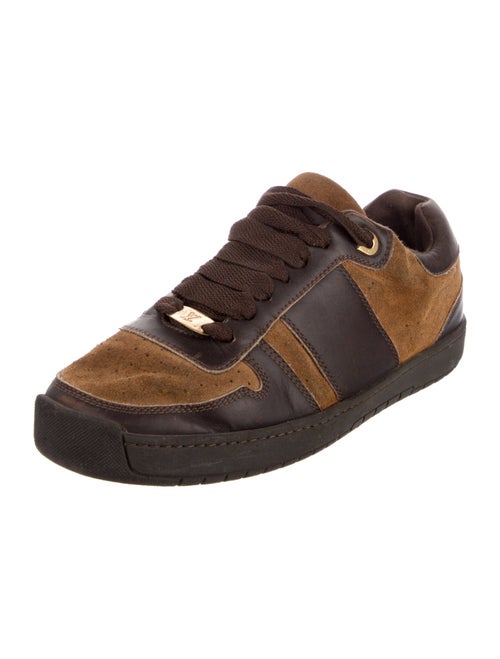 Louis Vuitton Suede Colorblock Pattern Sneakers