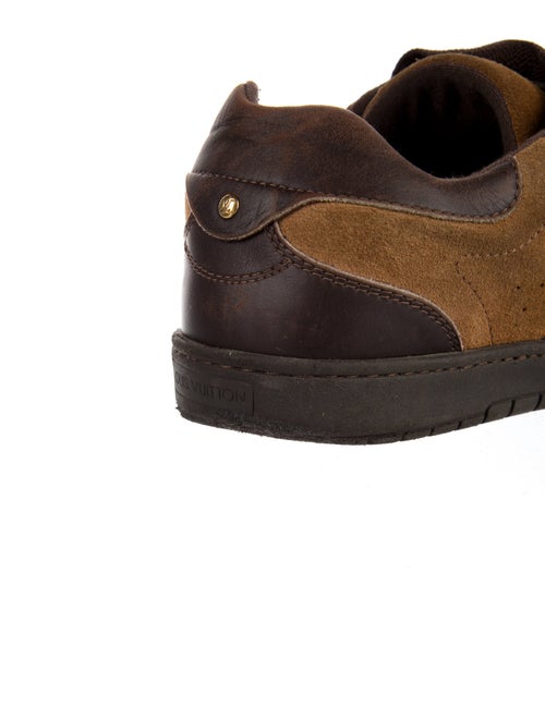 Louis Vuitton Suede Colorblock Pattern Sneakers