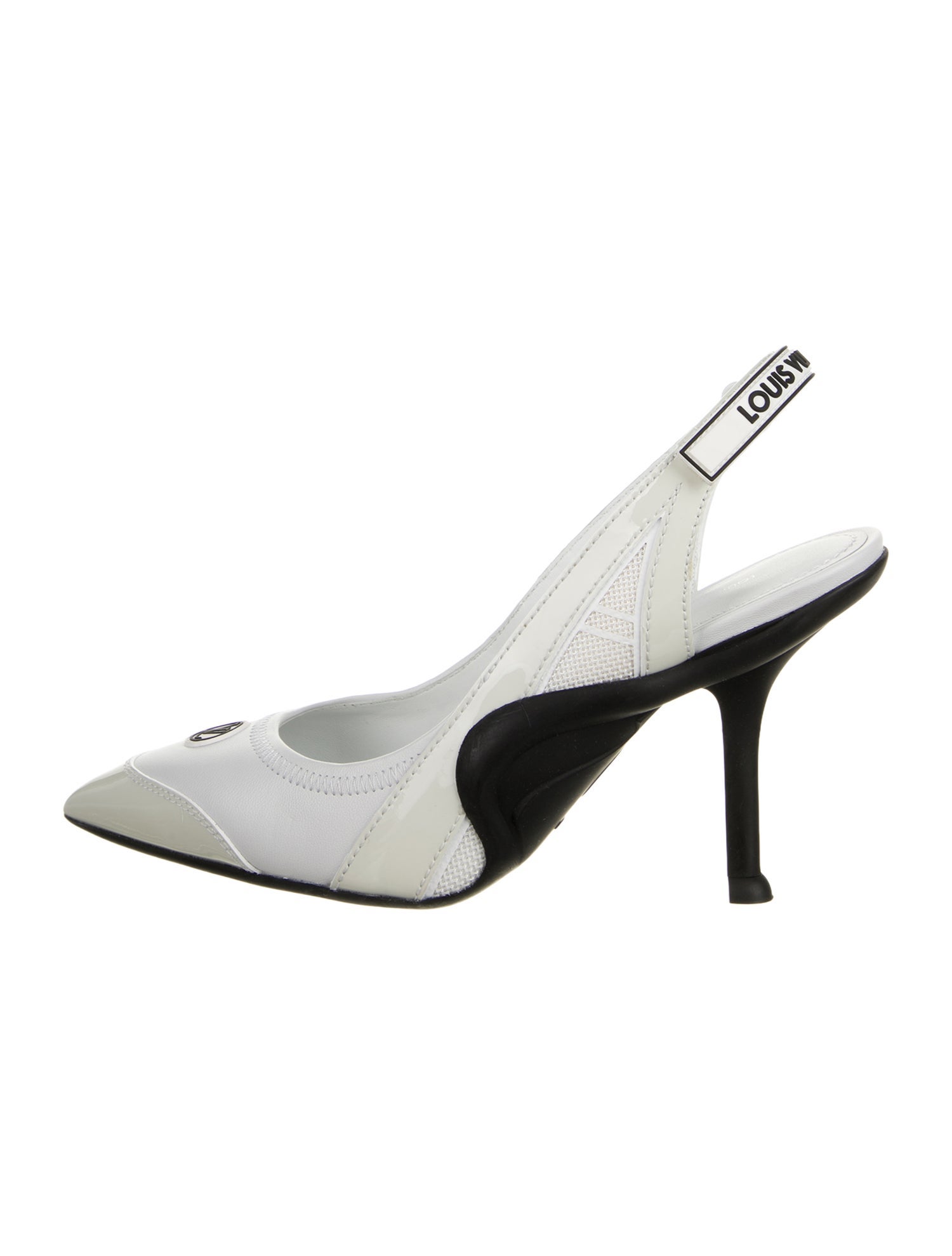 Louis Vuitton LV Monogram Leather Slingback Pumps