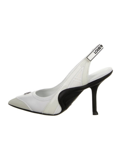 Louis Vuitton LV Monogram Leather Slingback Pumps