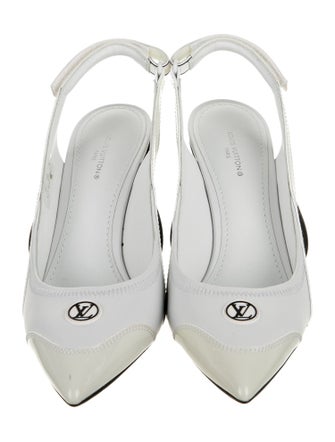 Louis Vuitton LV Monogram Leather Slingback Pumps