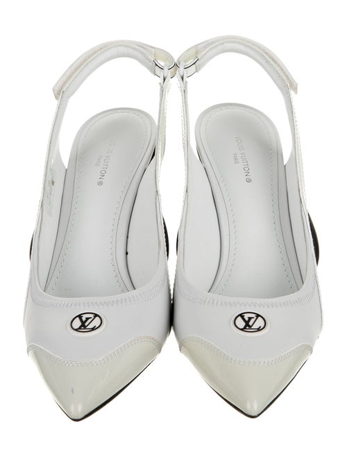 Louis Vuitton LV Monogram Leather Slingback Pumps