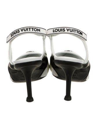 Louis Vuitton LV Monogram Leather Slingback Pumps