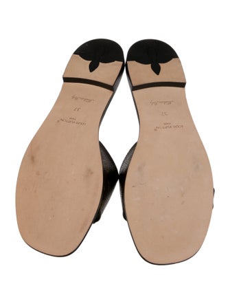 Louis Vuitton LV Monogram Studded Accents Slides